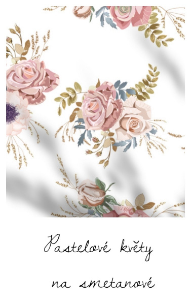 Patelové květy na smetanové